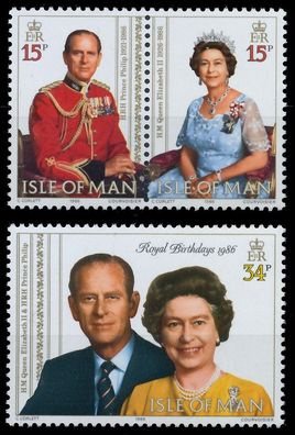 ISLE OF MAN 1986 Nr 319P-321P postfrisch XAD06AA