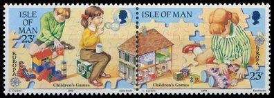ISLE OF MAN 1989 Nr 406 + 407 postfrisch WAAGR PAAR XAD0802