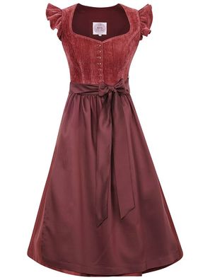 Dirndl Hochwinkel 70cm Länge kastanienrot