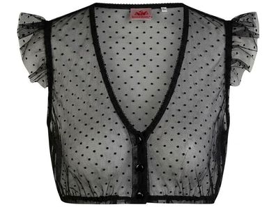 Dirndlbluse Genta Flügelarm schwarz
