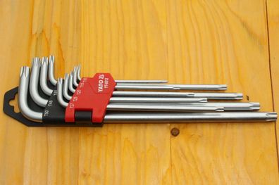 9-teiliges Innensechskant Schlüssel Set T10-T50 aus CrV Stahl