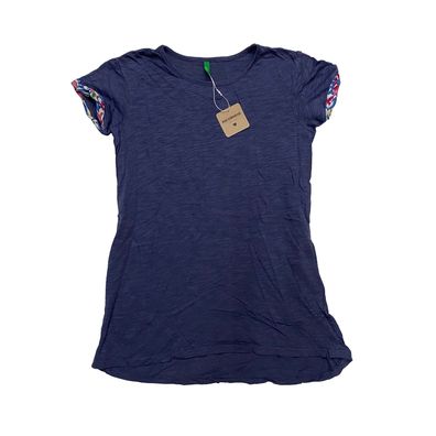 Benetton Mädchen T-Shirt Gr. 158 Blau Kurzarm Shirt Sommer Zustand Sehr Gut