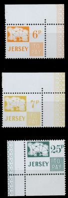 JERSEY Portomarken Nr 15-17 postfrisch ECKE-ORE XADAB52