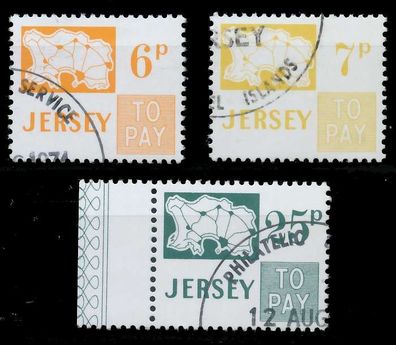 JERSEY Portomarken Nr 15-17 gestempelt XADAB92