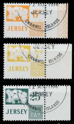 JERSEY Portomarken Nr 15-17 gestempelt XADAB96