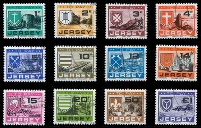 JERSEY Portomarken Nr 21-32 gestempelt XADABC6