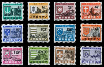 JERSEY Portomarken Nr 21-32 gestempelt XADAC3E