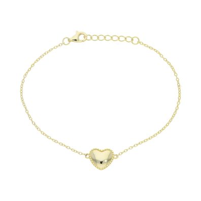 Armband Silber 925 Gold plattiert Herz JL53-03-0065 JuwelmaLux