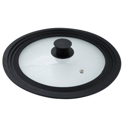 Blackline Universaldeckel ø24/26/28 cm - Glasdeckel mit Silikonrand