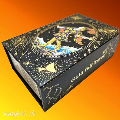 Tarotkarten-Set mit Goldfolie und Ratgeber, 78 Tarot-Karten mit Box Art.-Nr. 11172