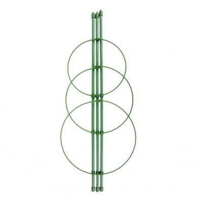 Verstellbare Staudenhalter ø14-18 cm, 3 Ringe, für Garten & Topfpflanzen