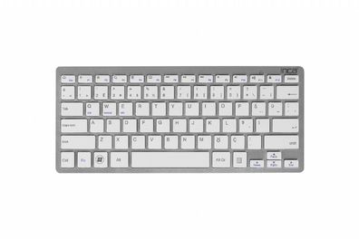 Inca Wireless/kabellose Tastatur IBK-569BT Ultradünn, 10 M Reichweite Silber