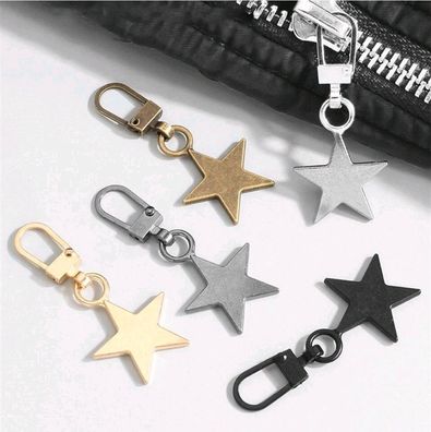 2 Reißverschlussanhänger Zipper Puller Verschlussanhänger Reißverschluss Ersatz Stern