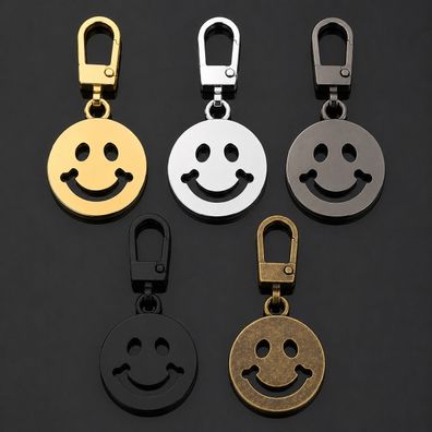 2 x Reißverschlussanhänger Zipper Puller Verschlussanhänger Reißverschluss Gesicht