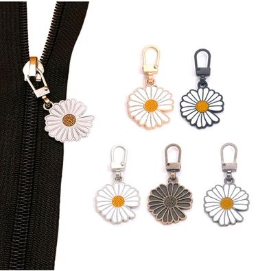 2 x Reißverschlussanhänger Zipper Puller Verschlussanhänger Reißverschluss Blumen