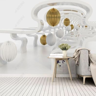 3D Wandbild Moderne Wolkenformen Fototapete Abstraktes Design Luxus 10917