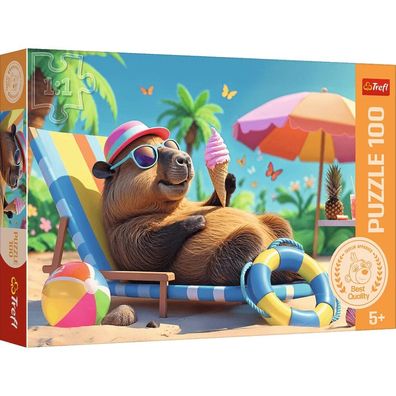 Puzzle - 100 - Relaks w stylu kapibary - Trefl 16537