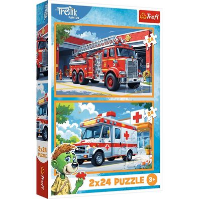 Puzzle - 2×24 pieces - In the Land of Joy - Treflik Family - Trefl 34447