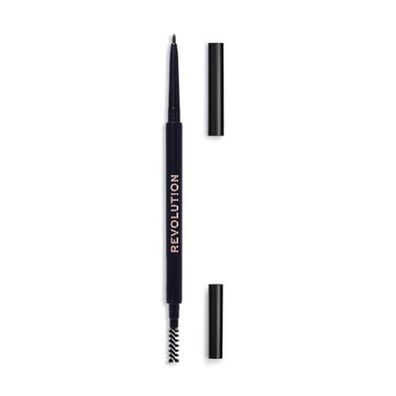 Makeup Revolution, Precise Brow, Eyebrow Cream Pencil & Brush 2-In-1, Ebony, 0.05 g