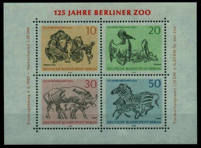 BERLIN BLOCK Kleinbogen Block 2 postfrisch S93AED6