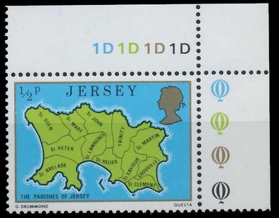 JERSEY 1976 Nr 131 postfrisch ECKE-ORE XADB25E
