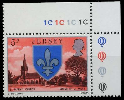 JERSEY 1976 Nr 133 postfrisch ECKE-ORE XADB28E