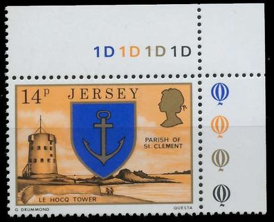JERSEY 1976 Nr 142 postfrisch ECKE-ORE XADB29A