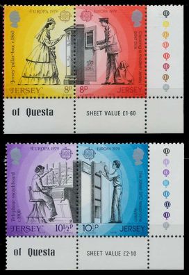 JERSEY 1979 Nr 192A WP-195A WP postfrisch WAAGR PAAR EC XAE2562