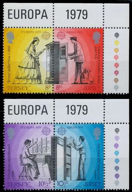 JERSEY 1979 Nr 192A WP-195A WP postfrisch WAAGR PAAR EC XAE255E