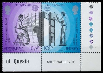 JERSEY 1979 Nr 194C+195C postfrisch WAAGR PAAR ECKE-URE XAE256E