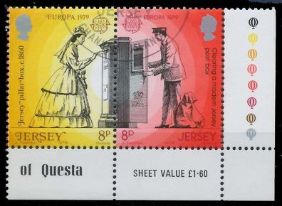JERSEY 1979 Nr 192A+193A gestempelt WAAGR PAAR ECKE-URE XAE25F6