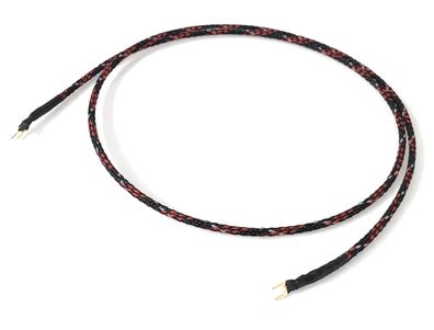 audioIN -gND plus Red- HighEnd Phono-Massekabel - Spades vergoldet