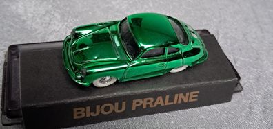 Porsche 356 als Anstecker, grünmetallic, Praline