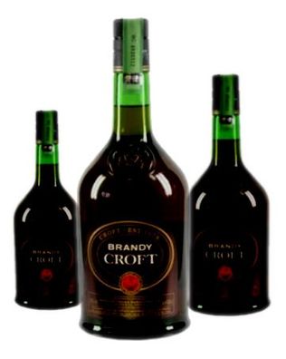 3 x Croft Brandy 1 Liter