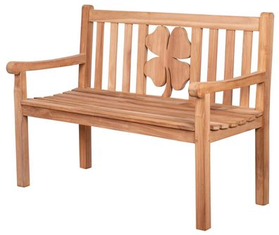 Teakholz Gartenbank - bene living - Kleeblatt 120 cm