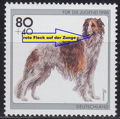 Germany BUND [1996] MiNr 1836 F9 ( * */mnh ) [01] Tiere Plattenfehler