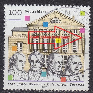 Germany BUND [1999] MiNr 2028 F2B IV ( O/used ) [01] Plattenfehler