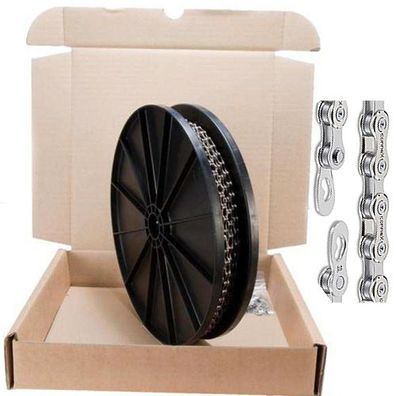 Kette Connex 9sE 9fach E-25, Nickel/Edelstahl, silber, Haspel 25m, Connex, 2341-09