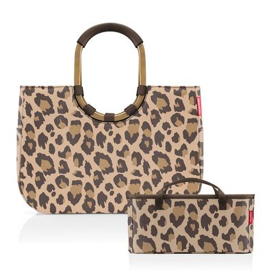 reisenthel Set Loopshopper L + Organizer ORBX, frame leo macchiato + leo macc