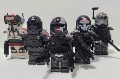 5x Clone Force 99 Elite Commandos Bausteine Spielzeug Kind Star Wars Figuren