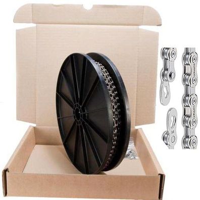 Kette Connex 10sE 10fach E-25, Nickel/Edelstahl, silber, Haspel 25m, Connex, 2341