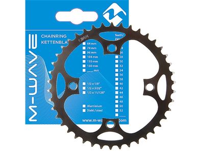 Kettenblatt E-Bike Bosch, Brose, 44Z, schwarz, Ø = 104mm, Messingschlager, 352684