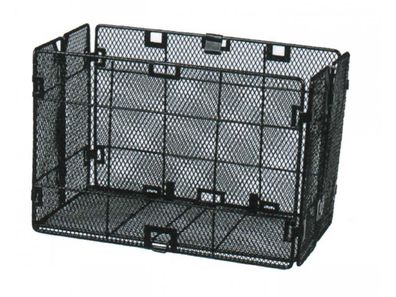 Einkaufskorb 32x18x23cm, chwarz, engmaschig, klappbar
