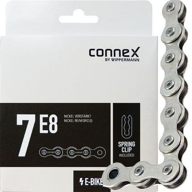 Kette Connex 7E8 1fach E-25, Nickel 136 Glieder, silber, Connex, 2321-07E8-1360