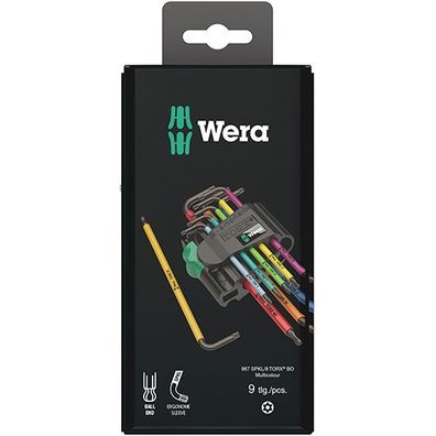 967/9 TX BO Multicolour 1 SB Winkelschlüsselsatz, Wera, 9-teilig, Wera, 05073599001