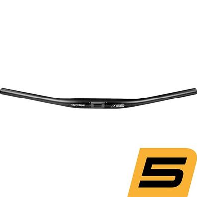 Ergotec Lenker MOON 31,8 - 625x0x23°, Safety Level 5, DB, schwarz matt