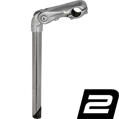 Schaftvorbau Kobra Vario , Ø = 25,4/22,2 mm, L = 300/110 mm, Edelstahl/Al, Humpert