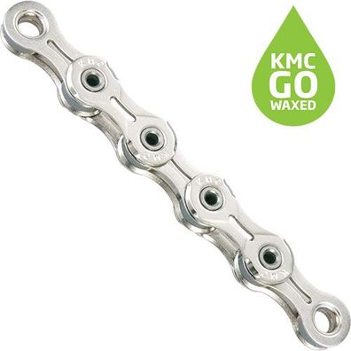 Kette X11SL 11-fach, 118 Glieder, gewachst KMC, Missing Link, 1/2"x11/128", silber