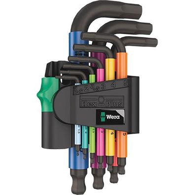 950/9 Hex-Plus Multicolour 2 Winkelschlüsselsatz, Wera, metrisch, 9-teilig, Wera,