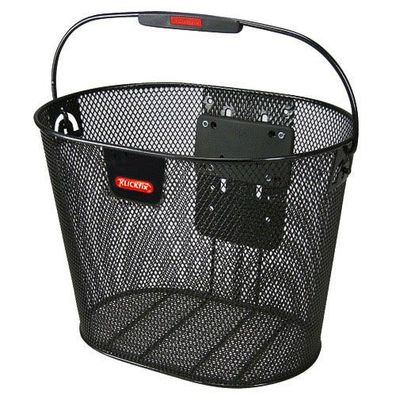 Vorderradkorb Oval Plus, engmaschig, schwarz, Asista, 0385KLIK